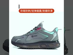 Giày an toàn công nghiệp Giày làm việc da microfiber giày an toàn khí đệm TPU