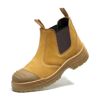 Mua Thép Tip Chelsea Giày an toàn Brown Cow Split Giày da cho nam giới online manufacture