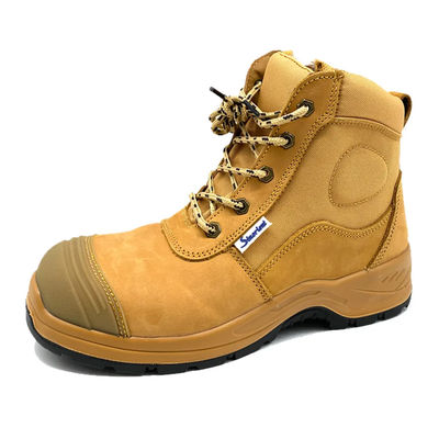 Mua Giày làm việc bảo mật màu vàng Industrial Nubuck Giày da với ngón chân thép online manufacture