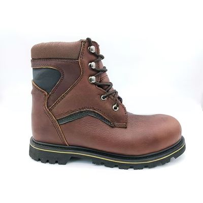 Mua High Top Steel Toe Cap Giày Bốt da bò màu nâu Cho nam giới online manufacture