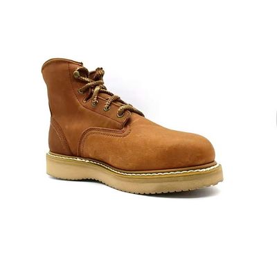 Mua Mens Flat Sole Giày làm việc cao Top Round Toe Steel Toe Giày vintage phong cách Anh online manufacture