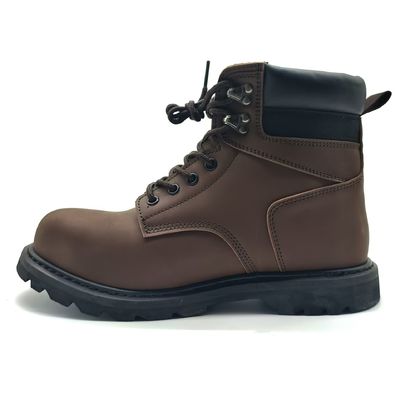 Mua Màu da màu nâu chân chính Martin giày Mid Top Goodyear Welt giày bình thường online manufacture