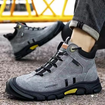 Mua Giày an toàn màu xám với vỏ giữa Kevlar và vỏ cao su chống trượt online manufacture
