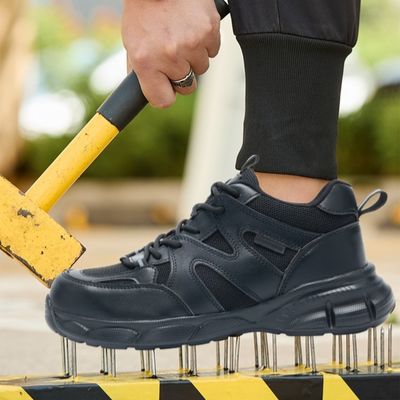 Mua An toàn công nghiệp bay đan và vải vi mô Giày làm việc với ngón chân thép cho công nhân Unisex online manufacture