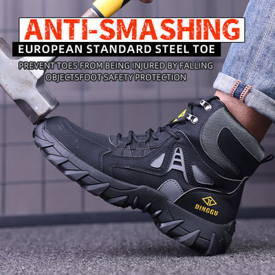 Mua Microfiber da bay đan giày an toàn Kevlar midsole thép ngón chân an toàn giày cao su giày làm việc online manufacture