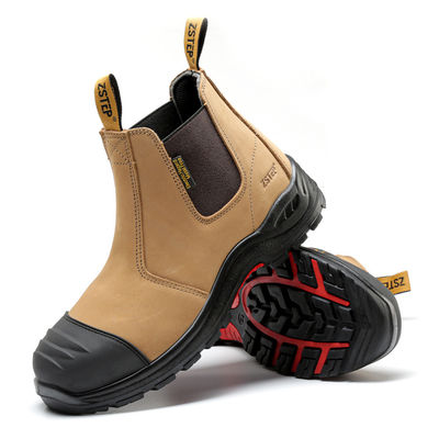 Mua Da bò màu nâu da bò Pu + Tpu Sole giày an toàn nữ thép ngón chân chống vỡ tấm thép chống chứng online manufacture
