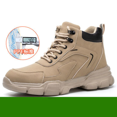 Mua Microfiber + da lợn Đồ đàn ông Giày làm việc Thép chân chân bay Dệt online manufacture