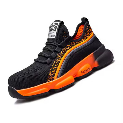 Mua Đen thoải mái Kevlar Mid Sole chống đâm giày làm việc với chân thép thở bay đan online manufacture