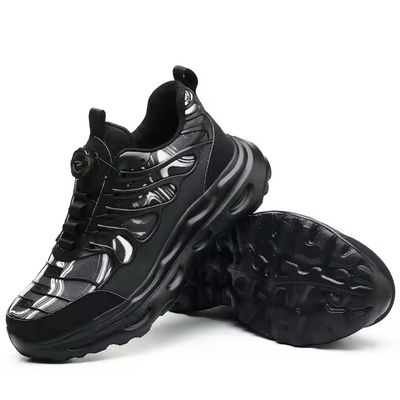 Mua Black BOA Rotating Button Work Shoes Flying Knit TPU Safety Shoes Kevlar Anti-stab EVA Sole Work Shoes online manufacture