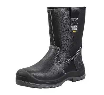 Mua OEM High Top Genuine Leather Work Shoes Steel Plate Safety Boots Genuine Leather Security Work Boots Pu Injection Sole online manufacture