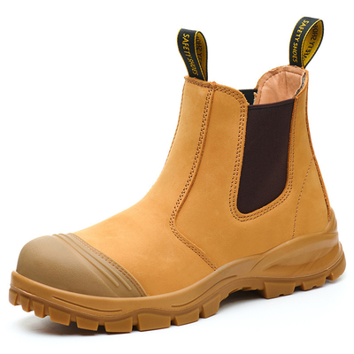Mua Giày bảo hộ lao động da bò OEM Wheat Nucuck, mũi thép, đế Kevlar, đế PU, giày làm việc, giày bảo hộ online manufacture