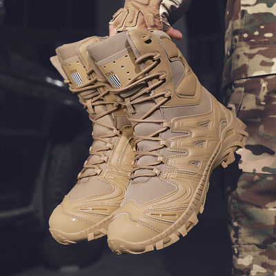 Mua High Top Microfiber Leather Tactical Boots Tactical Safety Shoes Military Boots Canves Tactical Boots Rubber Sole Hiking Boots online manufacture