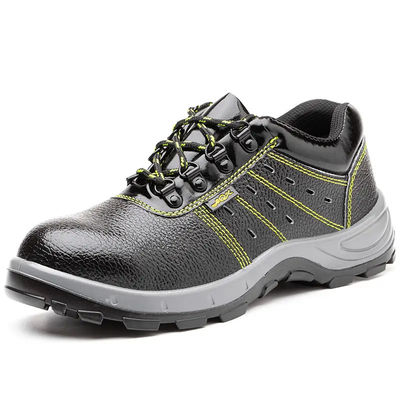 Giày an toàn công nghiệp da chân chính Đàn ông Giày mùa hè với lỗ