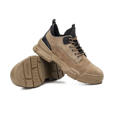 Unisex Crazy Horse giày da vàng thép ngón chân giày an toàn Unisex