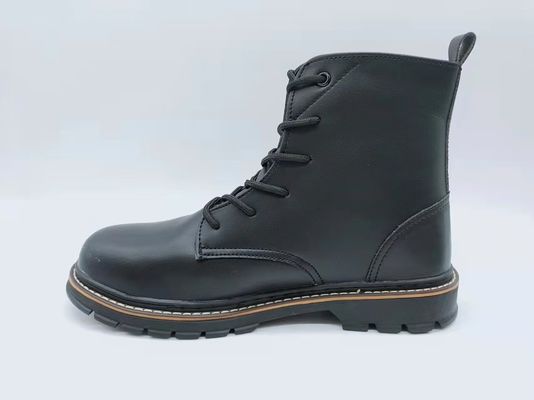 Đàn ông High Top Giày làm việc Đen thời trang giày da chống trượt