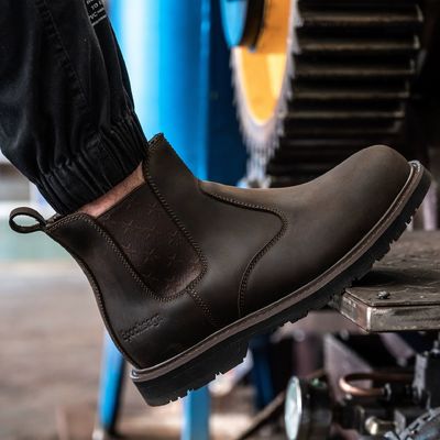 Classic Round Toe Waterproof Woodland Chelsea Giày làm việc thời trang