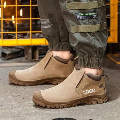 cao su cách nhiệt 6kv Suede Giày an toàn nam giới với Kevlarr chống đâm giày làm việc midsole