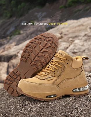 Air-cushion sole Safety Work Boots In Khaki Oxford Fabric Để bảo vệ tối đa