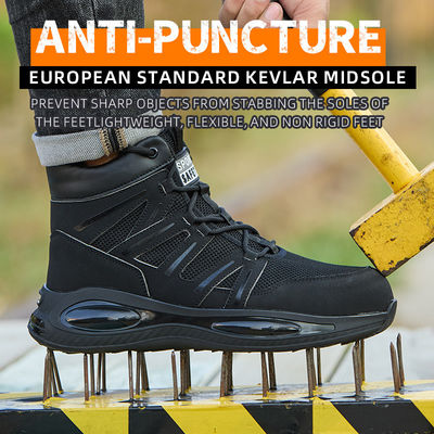 Giày làm việc Kevlar có gối khí giày bảo vệ cuối cùng cho công việc an ninh