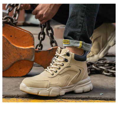 Giày an toàn Kevlar Midsole Giày làm việc da microfiber với ngón chân thép và ngón cao su