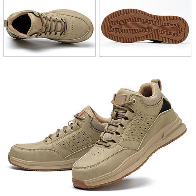 Microfiber nam nhân viên an ninh giày làm việc chân nhựa Kevlar Mid Sole Anti Smashing cao su giày làm việc